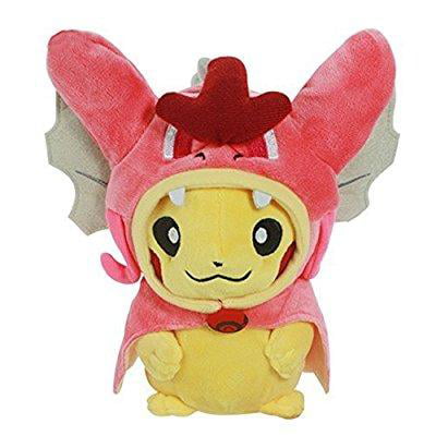 Pokemon Pikachu Shiny Gyarados Cosplay Poncho Plush Toy New Sealed in Bag!